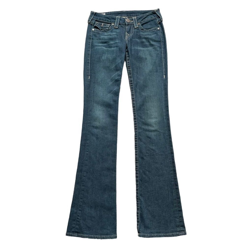 🔃True Religion Jewel Accent Flare Leg Denim Jeans